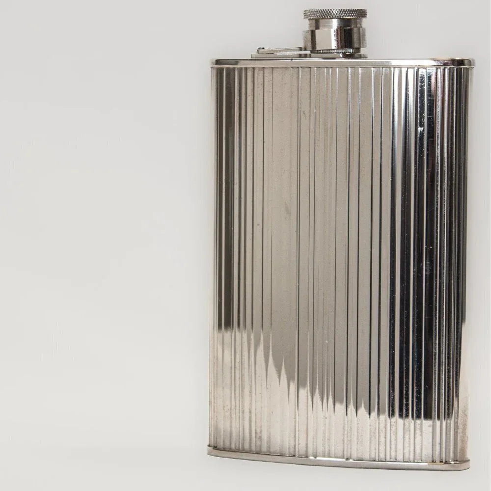 Vintage Hip Flask | AHS Germany | Mid Century Modern Design | 8 oz.